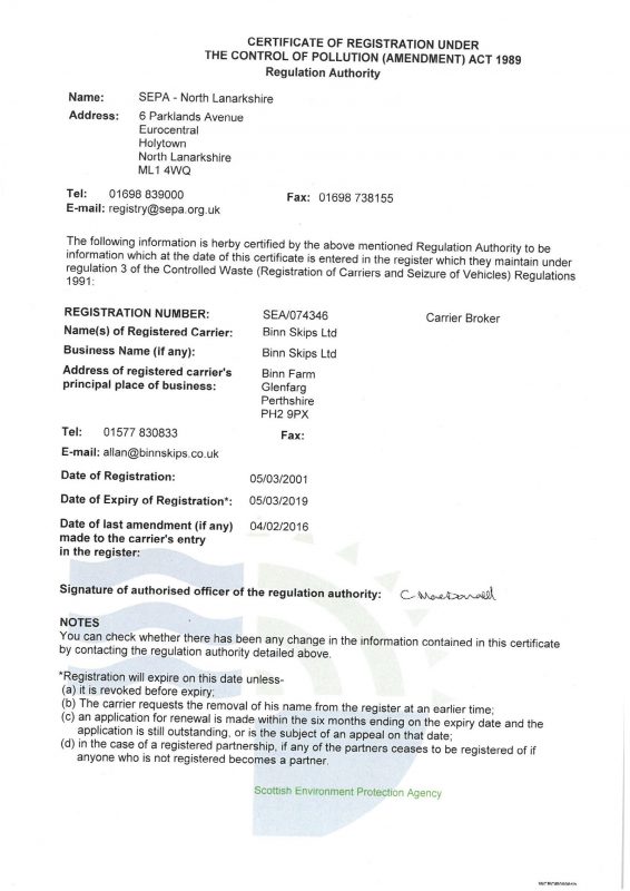 Legislation & Licensing Binn Group Scotland’s largest independent