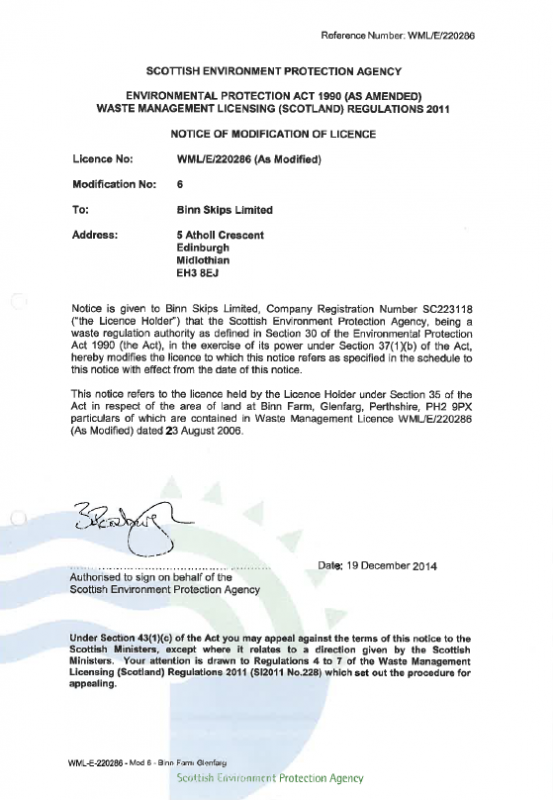 Legislation & Licensing Binn Group Scotland’s largest independent