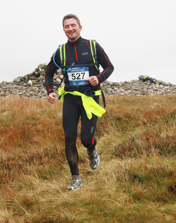 Iain runs down hill
