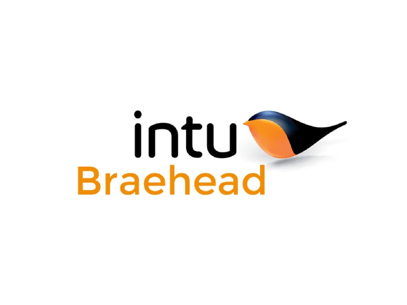 Intu Braehead coloured logo in black and orange