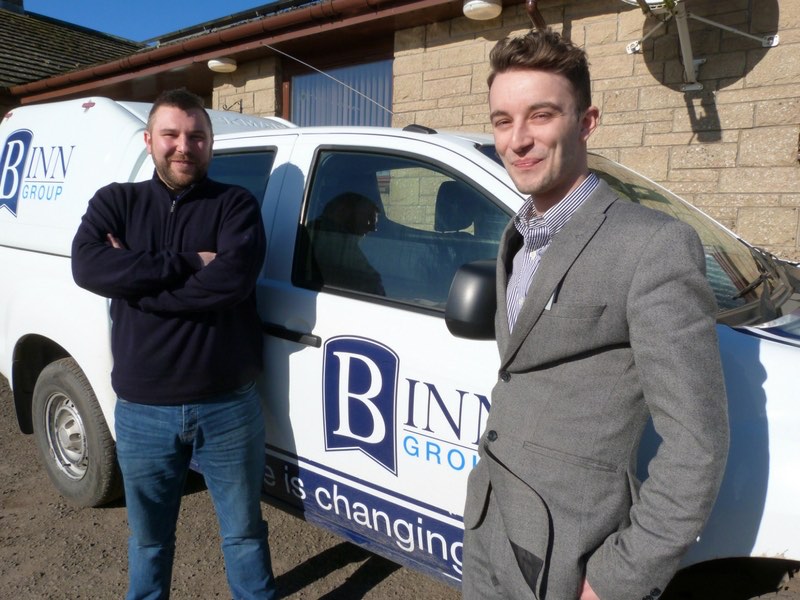 Kris Greig (left) and Danny McAtear head up Binn Group’s new in-house SHE and HR departments.