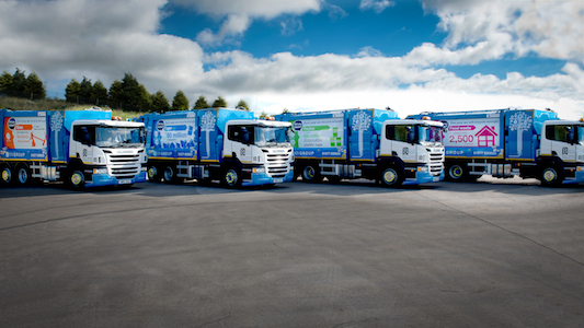 Image showing four new trade waste vehicles